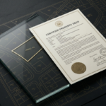 “Certified legal document placed on cadastral map with glass overlay illustrating identification mismatch and document defects blocking land registry registration”